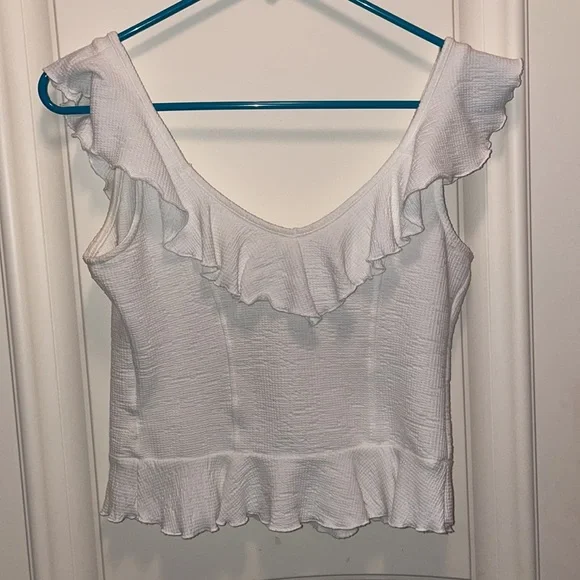 White Ruffle Top - Picture 2 of 3